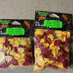 Lemax Spooky Town Autumn Leaf Set of 2